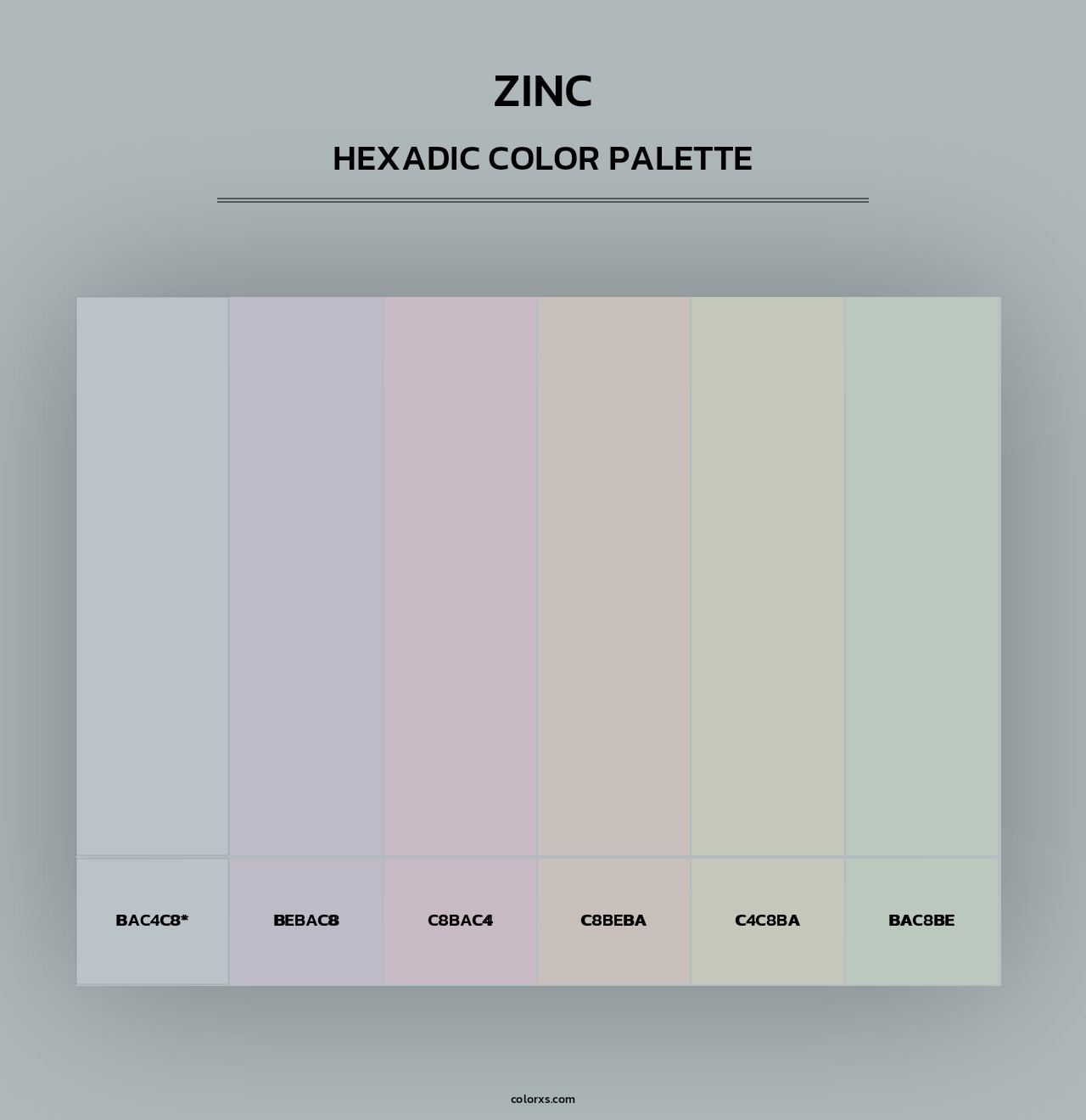 Zinc - Hexadic Color Palette