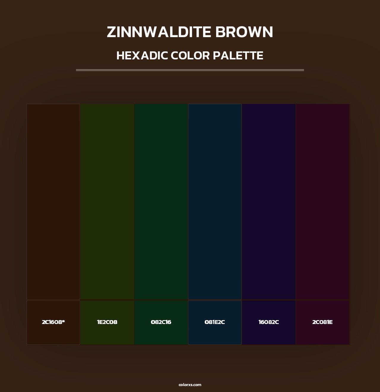 Zinnwaldite Brown - Hexadic Color Palette