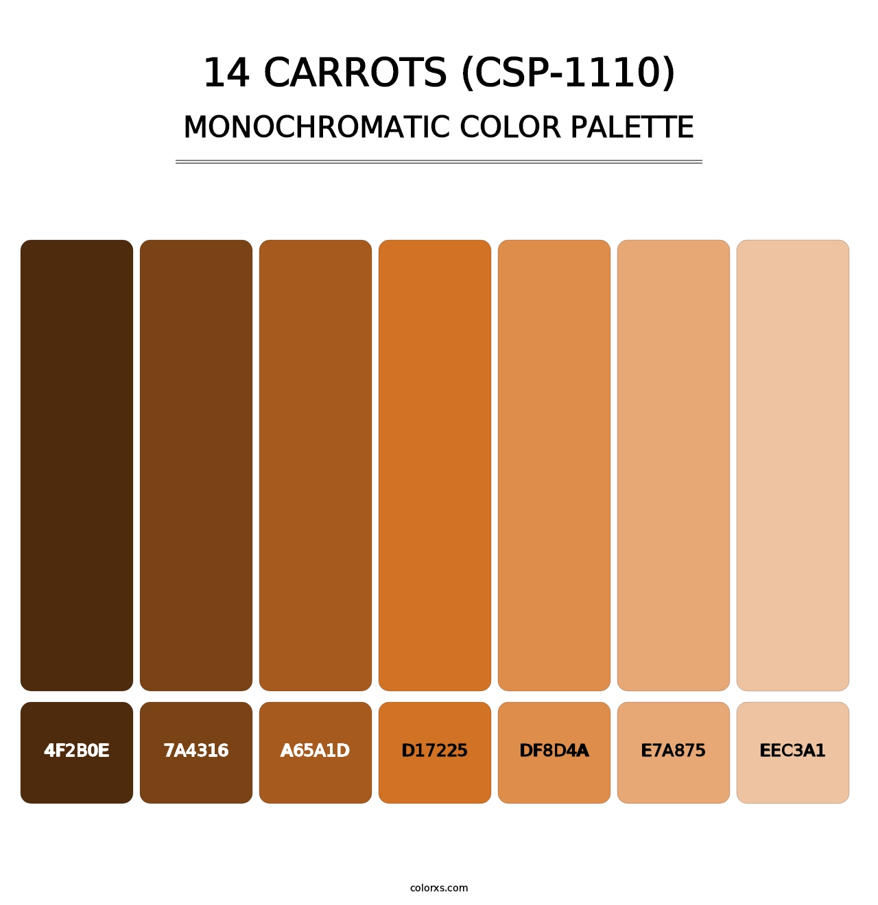 14 Carrots (CSP-1110) - Monochromatic Color Palette