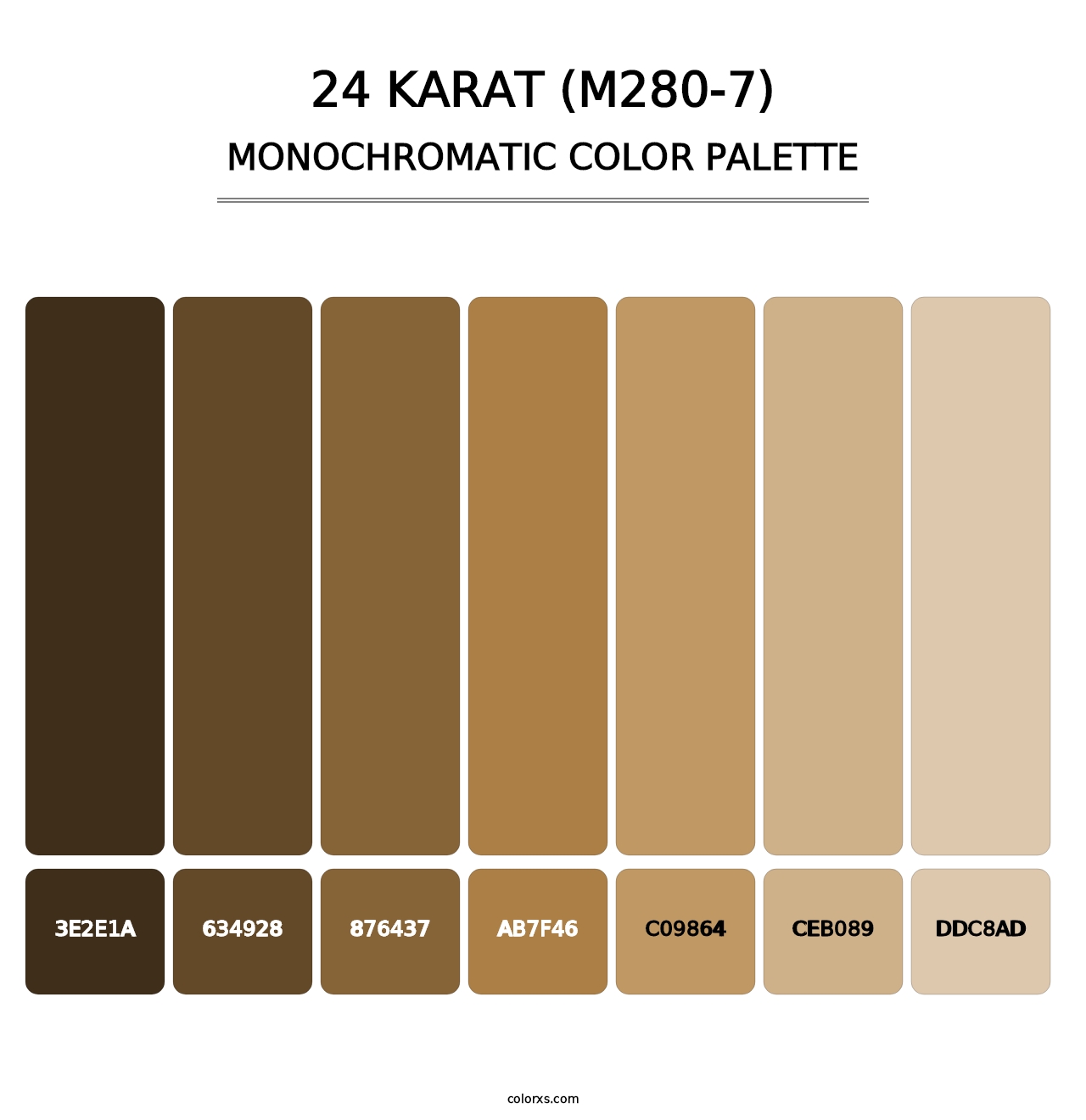24 Karat (M280-7) - Monochromatic Color Palette