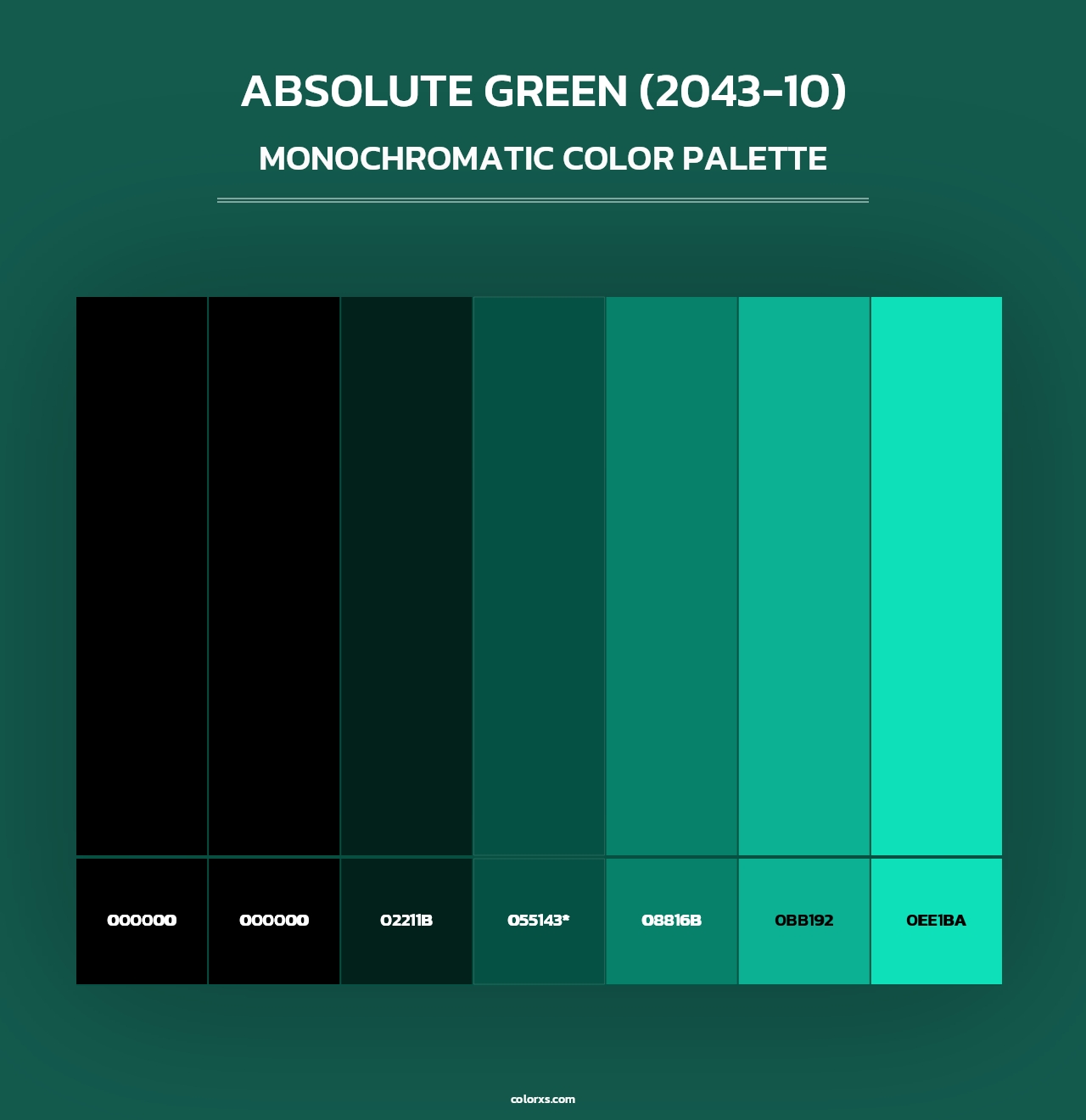 Absolute Green (2043-10) - Monochromatic Color Palette