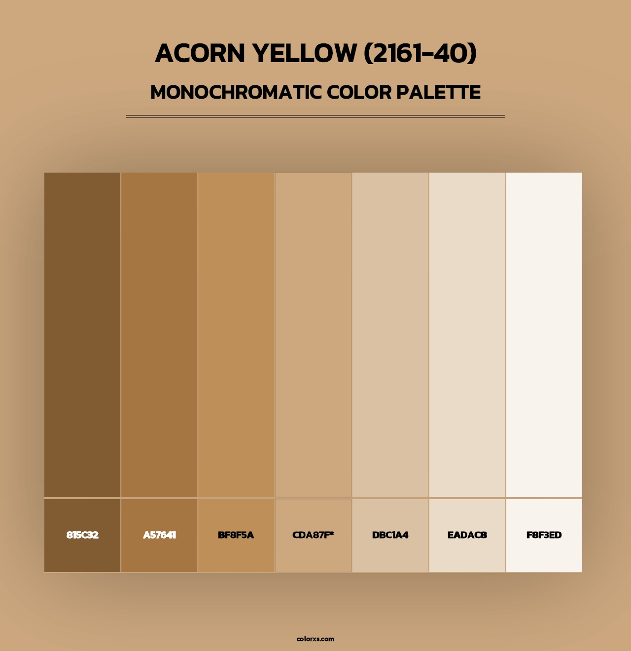 Acorn Yellow (2161-40) - Monochromatic Color Palette