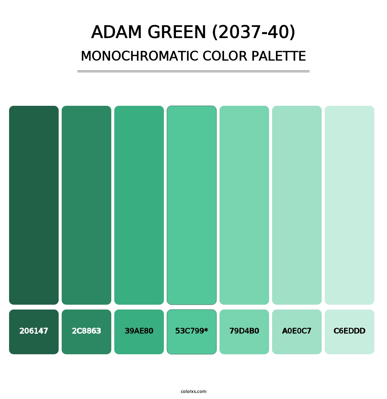 Adam Green (2037-40) - Monochromatic Color Palette