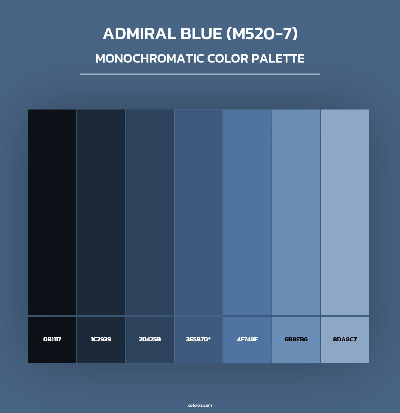 Admiral Blue (M520-7) - Monochromatic Color Palette