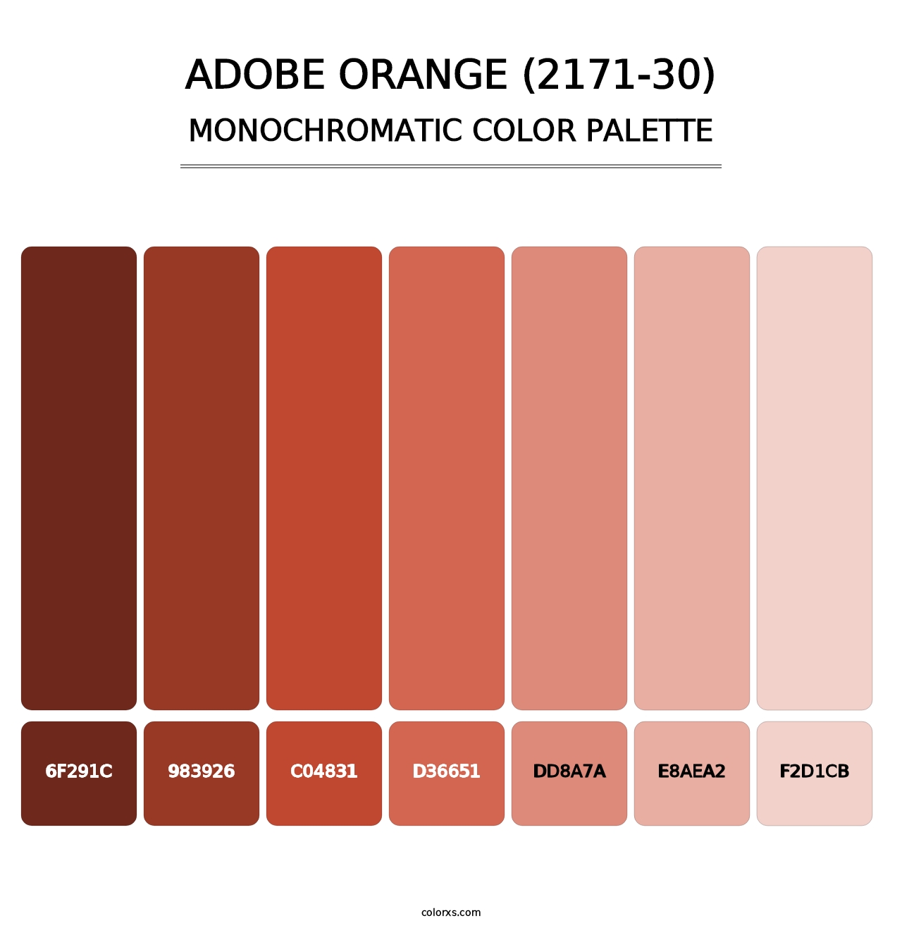 Adobe Orange (2171-30) - Monochromatic Color Palette