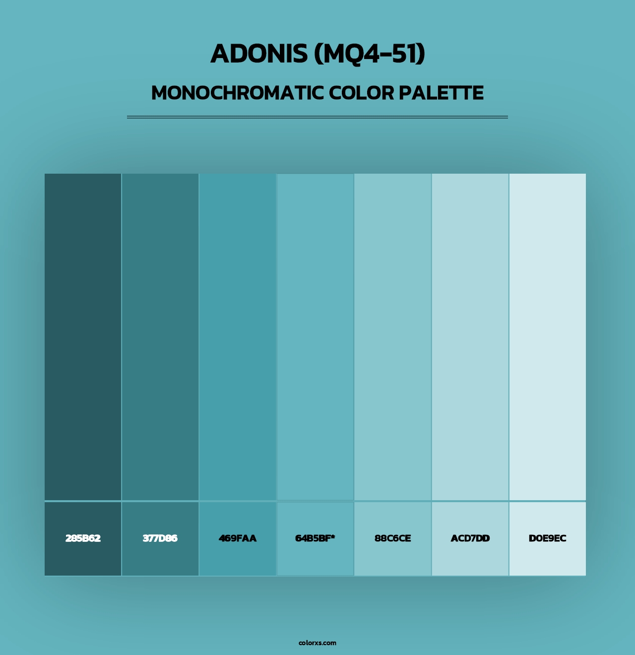 Adonis (MQ4-51) - Monochromatic Color Palette