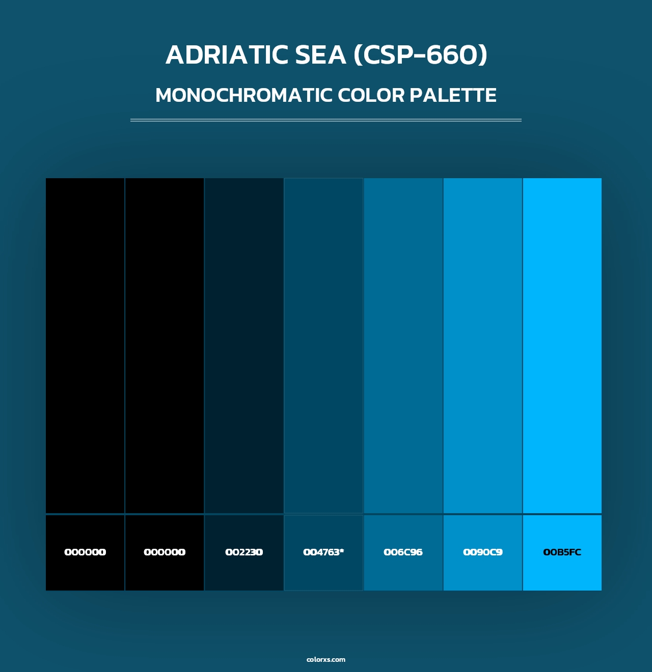 Adriatic Sea (CSP-660) - Monochromatic Color Palette