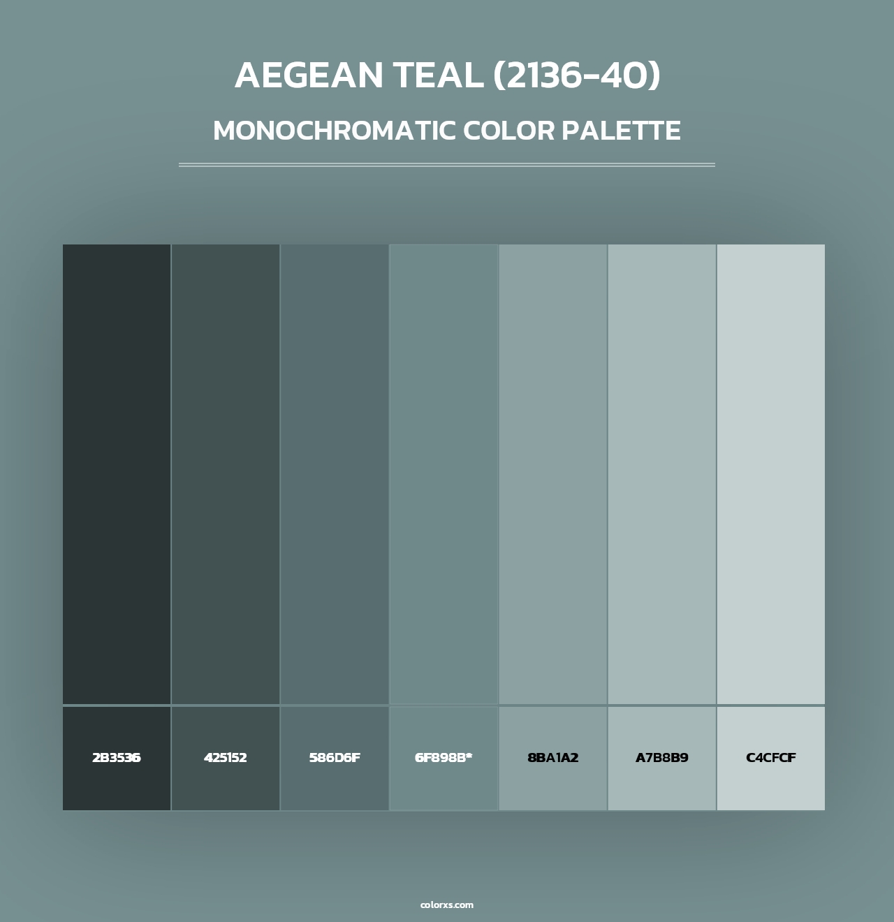 Aegean Teal (2136-40) - Monochromatic Color Palette