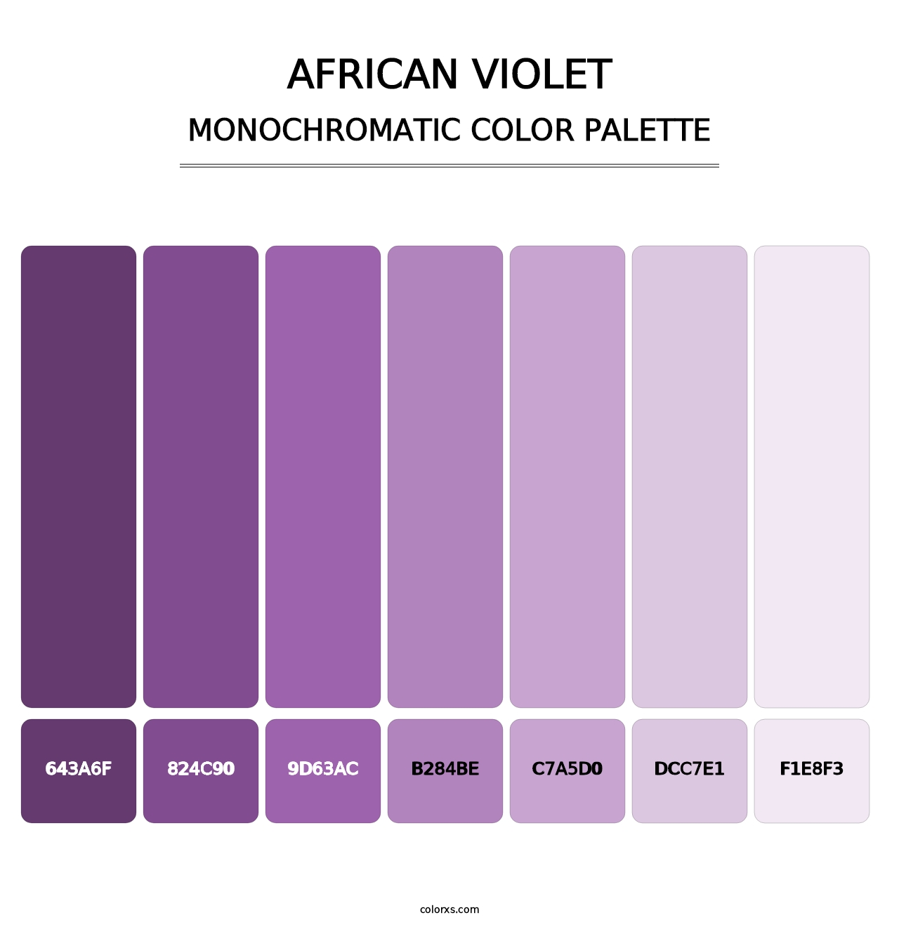 African Violet - Monochromatic Color Palette