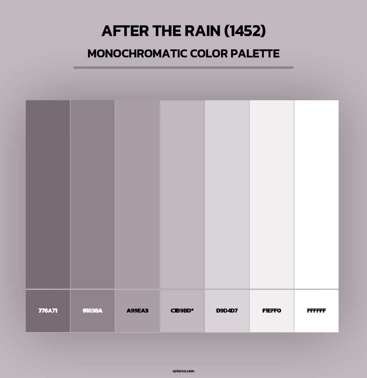 After the Rain (1452) - Monochromatic Color Palette