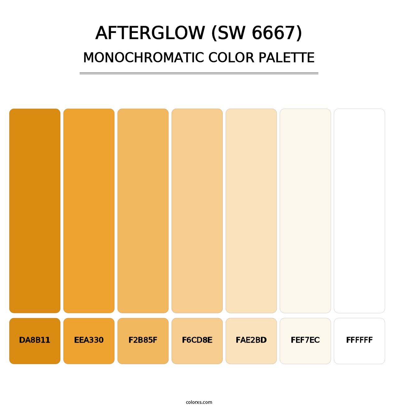 Afterglow (SW 6667) - Monochromatic Color Palette