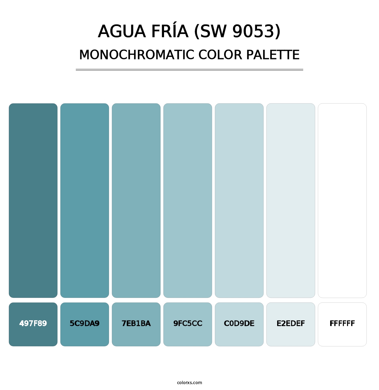 Agua Fría (SW 9053) - Monochromatic Color Palette