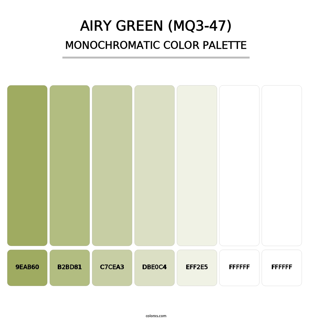 Airy Green (MQ3-47) - Monochromatic Color Palette