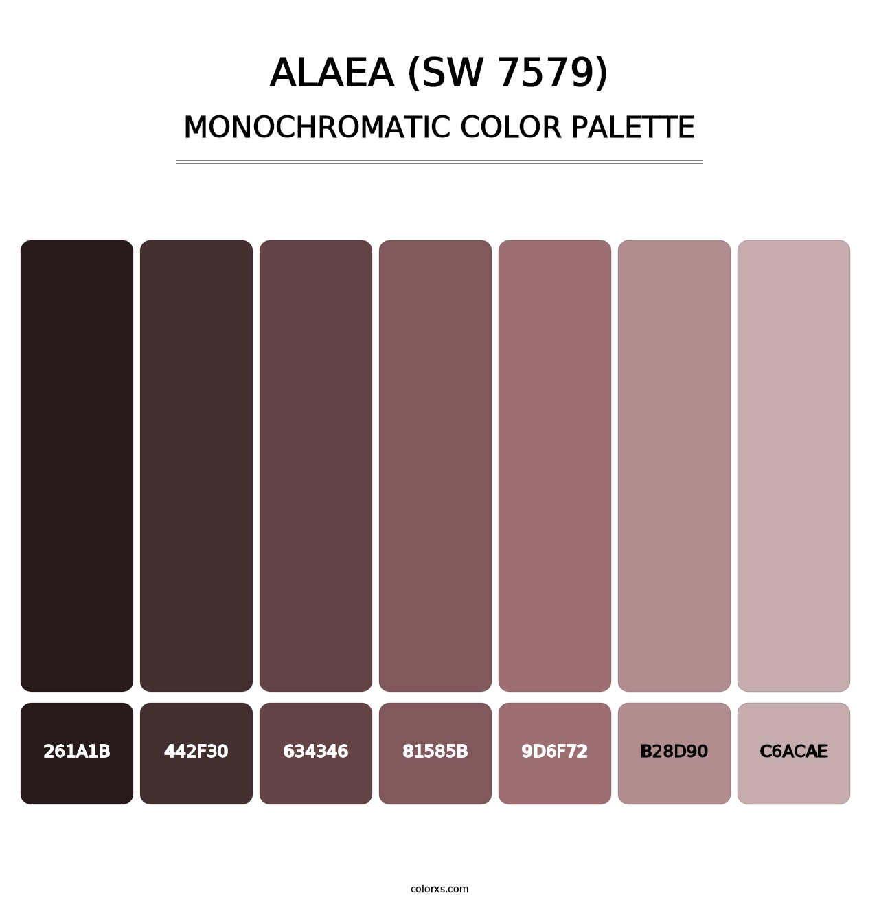 Alaea (SW 7579) - Monochromatic Color Palette