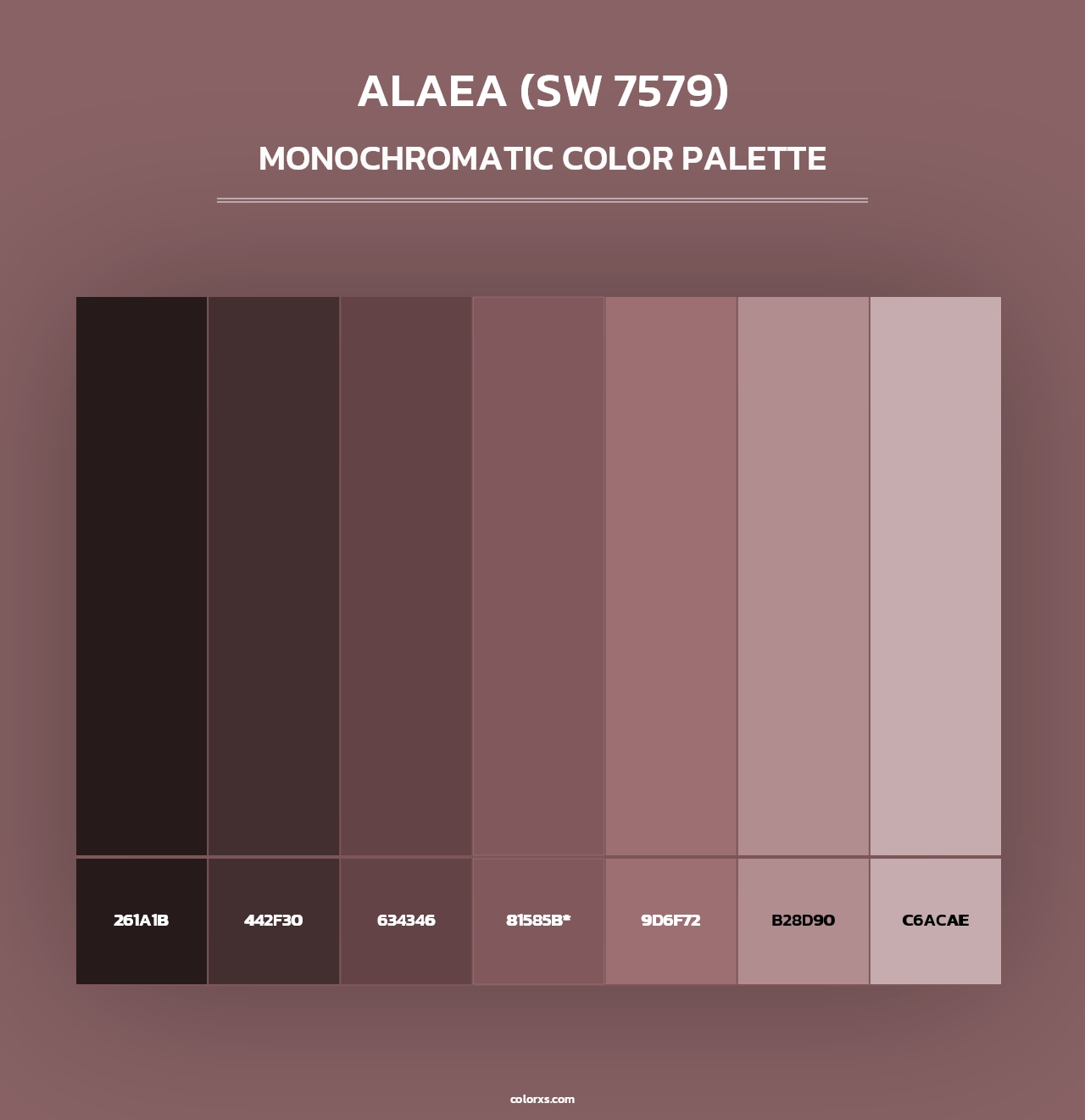 Alaea (SW 7579) - Monochromatic Color Palette
