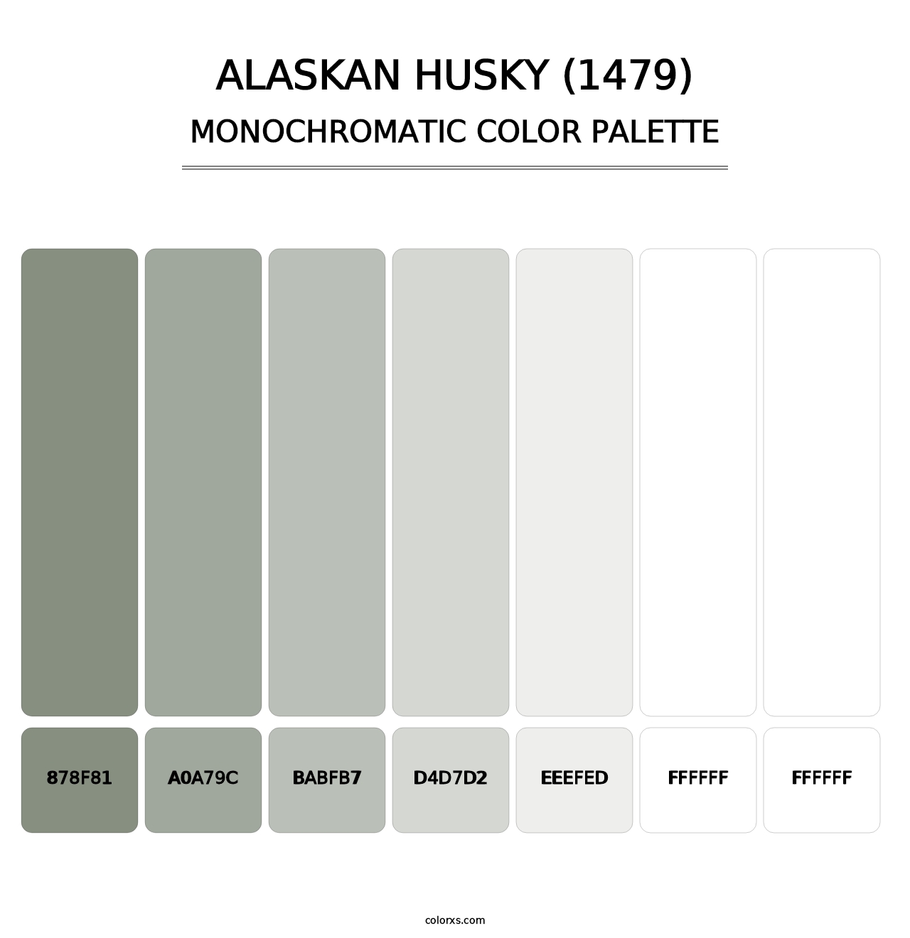 Alaskan Husky (1479) - Monochromatic Color Palette
