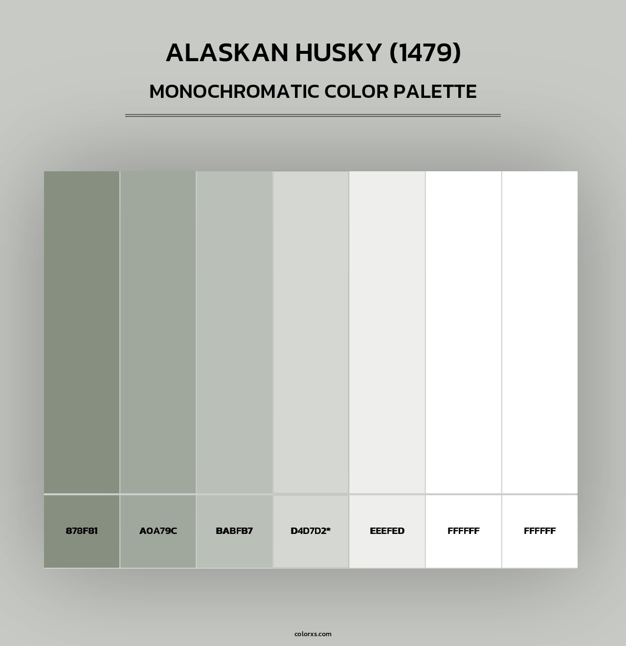 Alaskan Husky (1479) - Monochromatic Color Palette