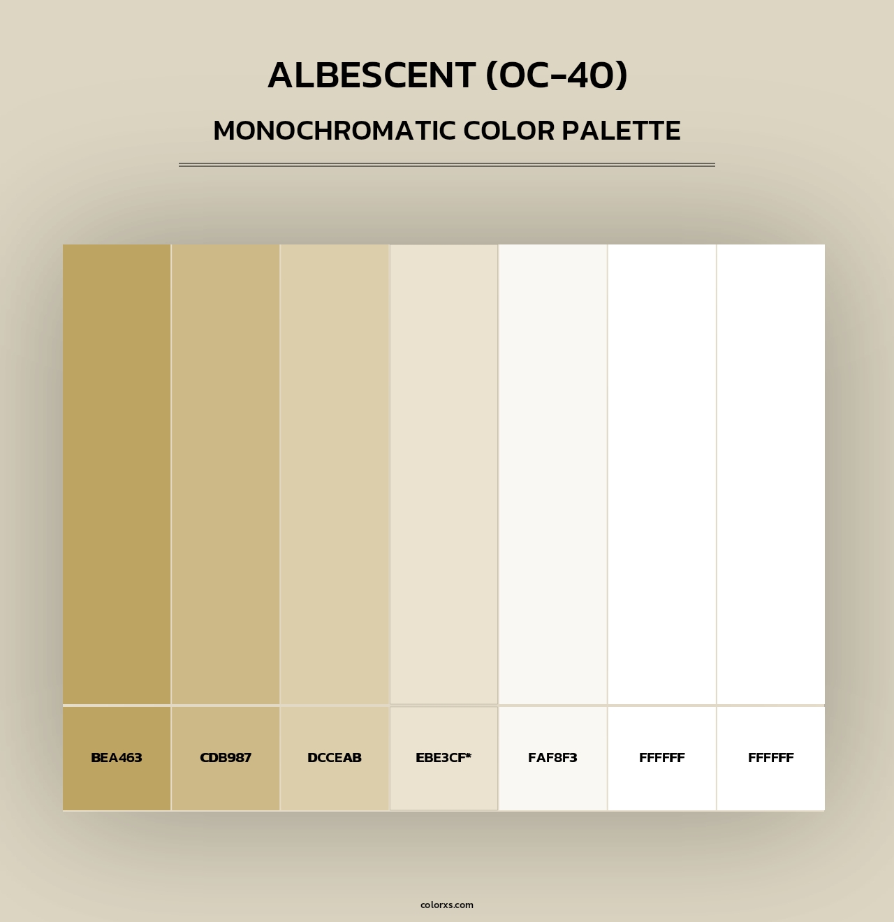 Albescent (OC-40) - Monochromatic Color Palette