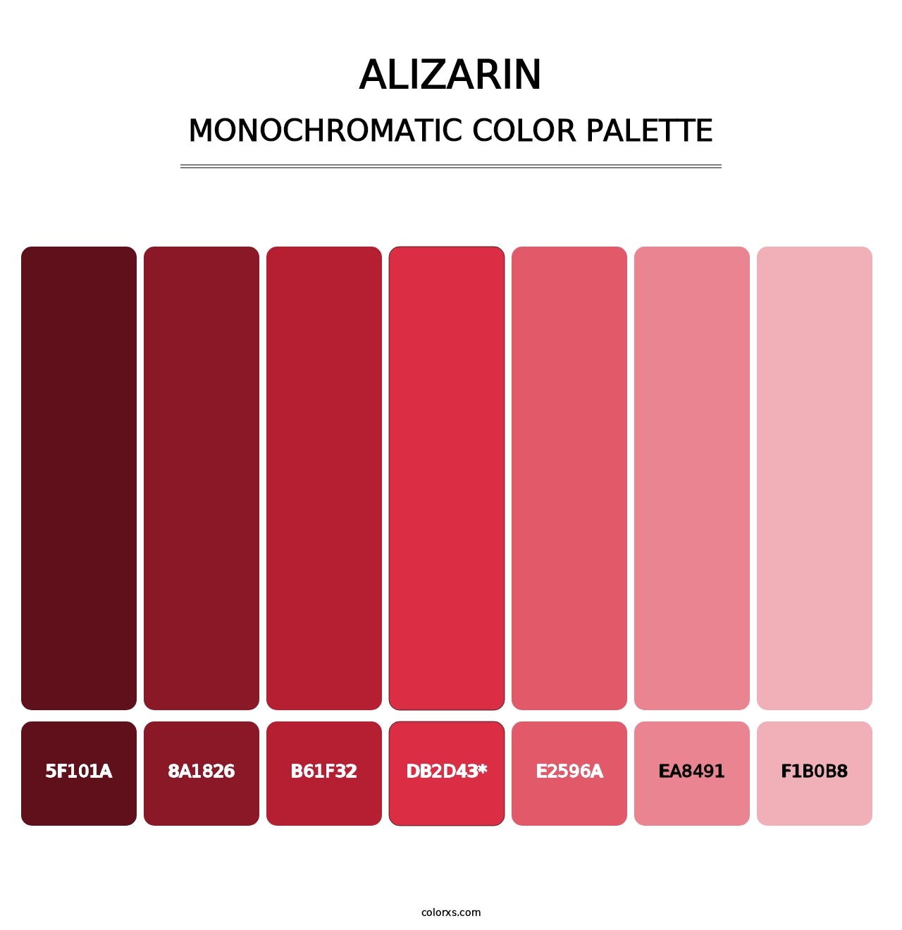 Alizarin - Monochromatic Color Palette