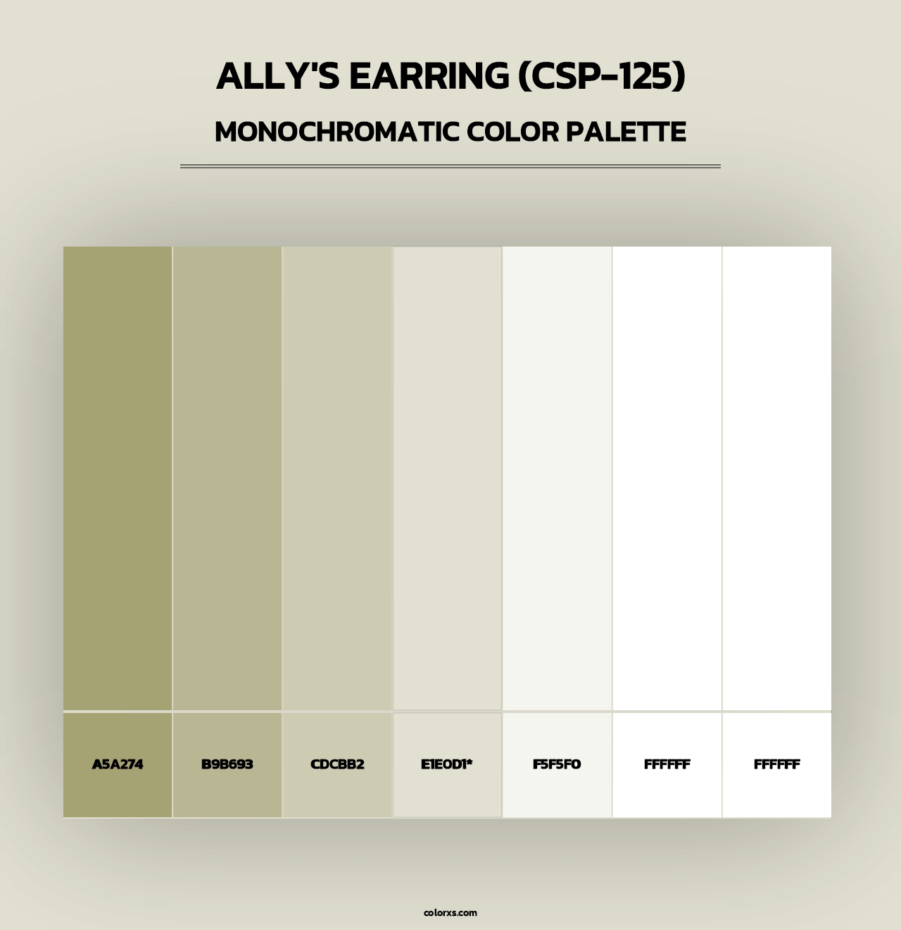 Ally's Earring (CSP-125) - Monochromatic Color Palette