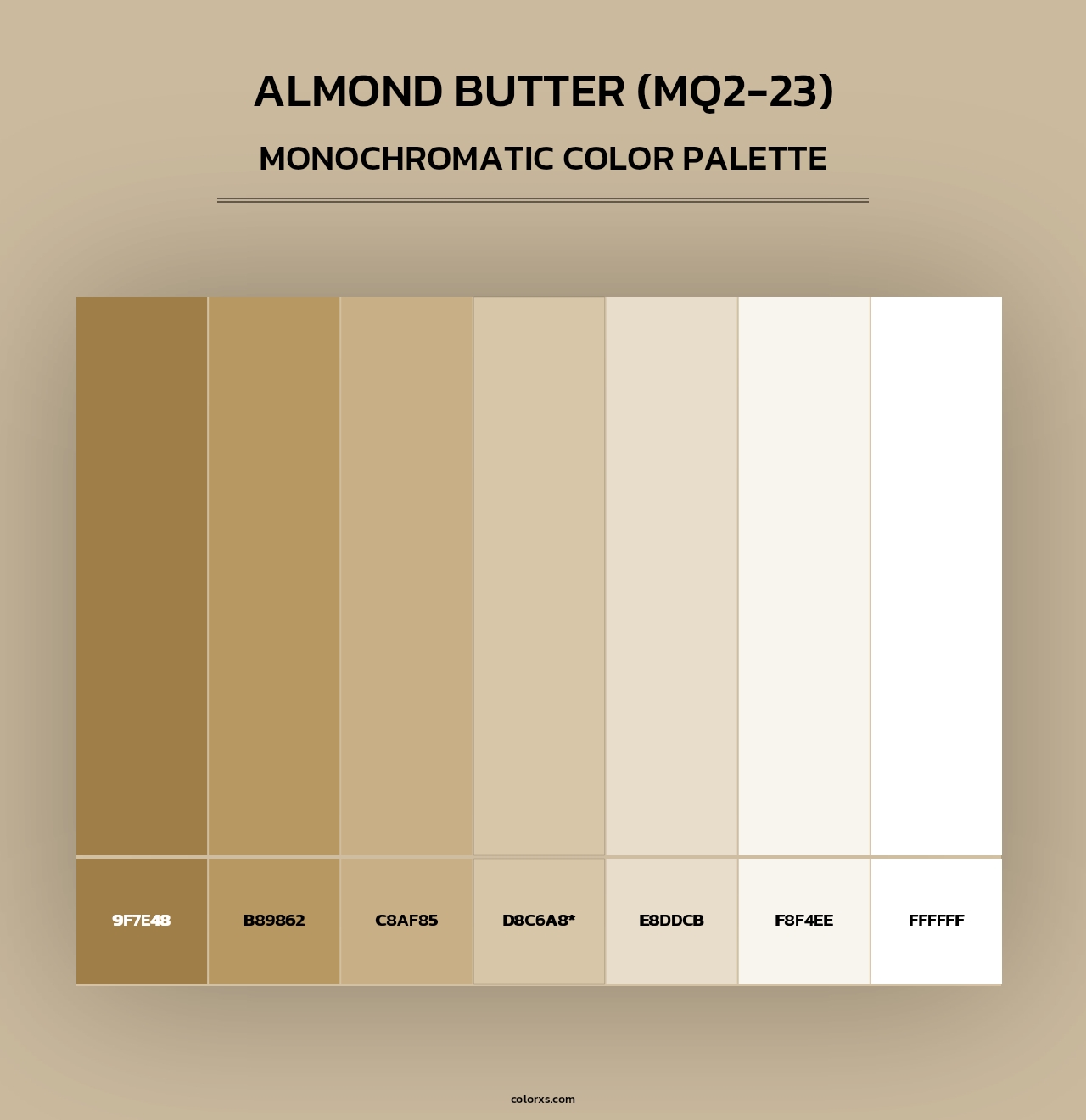Almond Butter (MQ2-23) - Monochromatic Color Palette