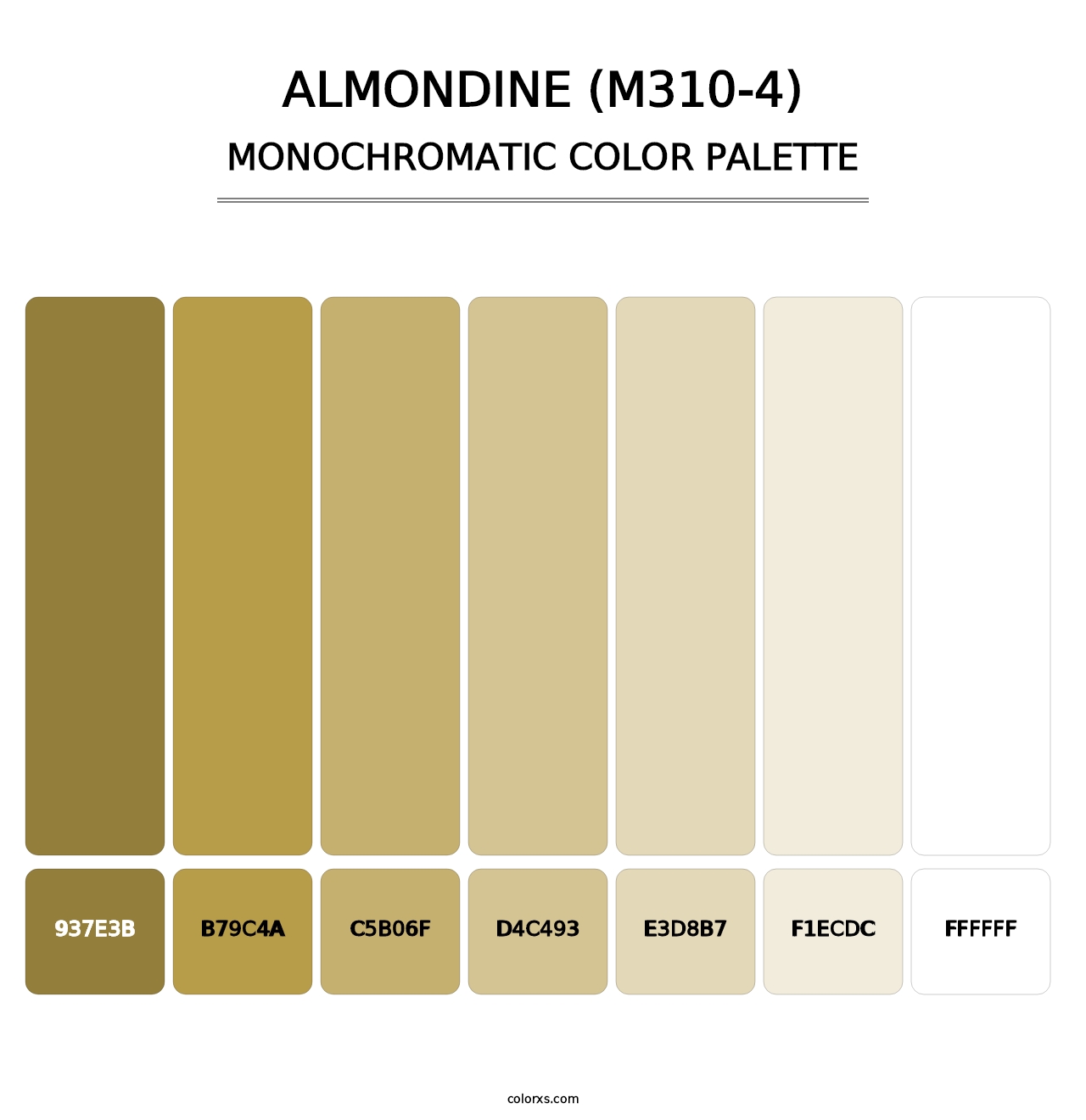 Almondine (M310-4) - Monochromatic Color Palette