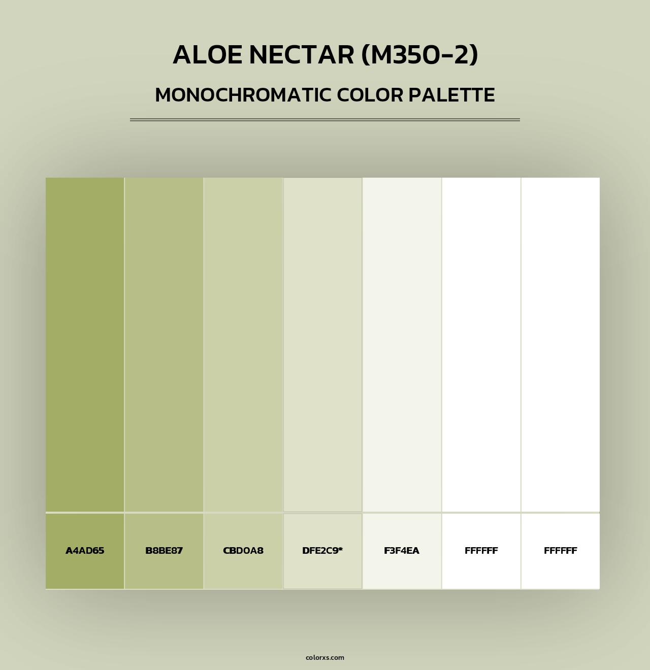 Aloe Nectar (M350-2) - Monochromatic Color Palette