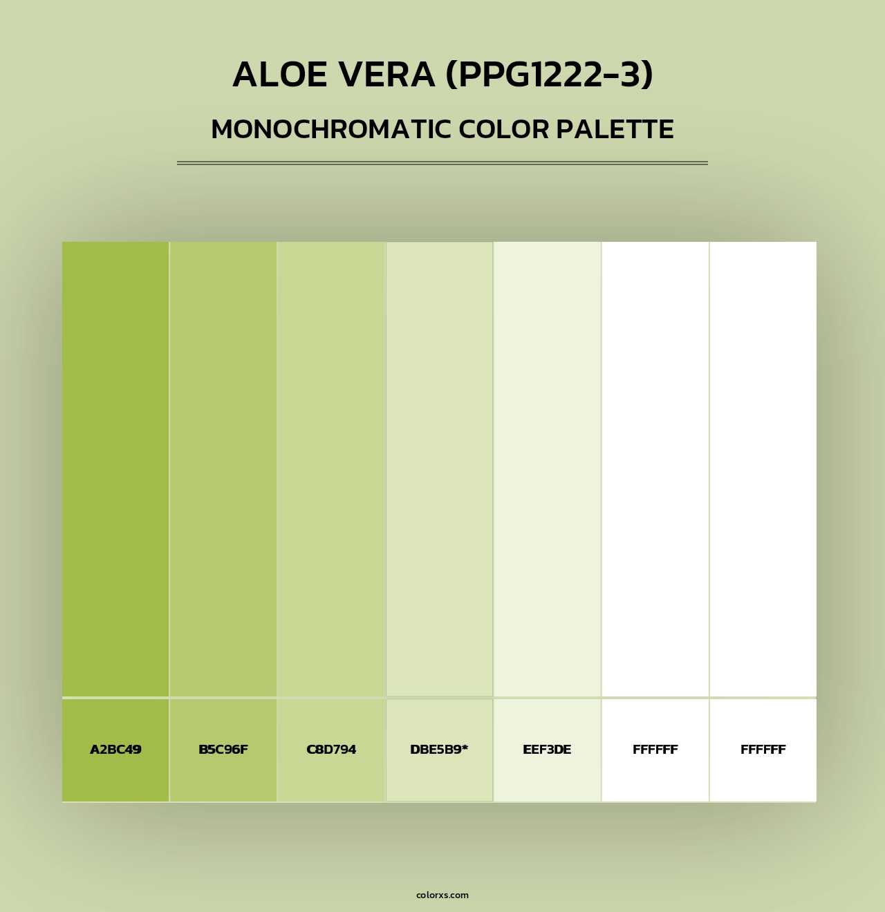 Aloe Vera (PPG1222-3) - Monochromatic Color Palette