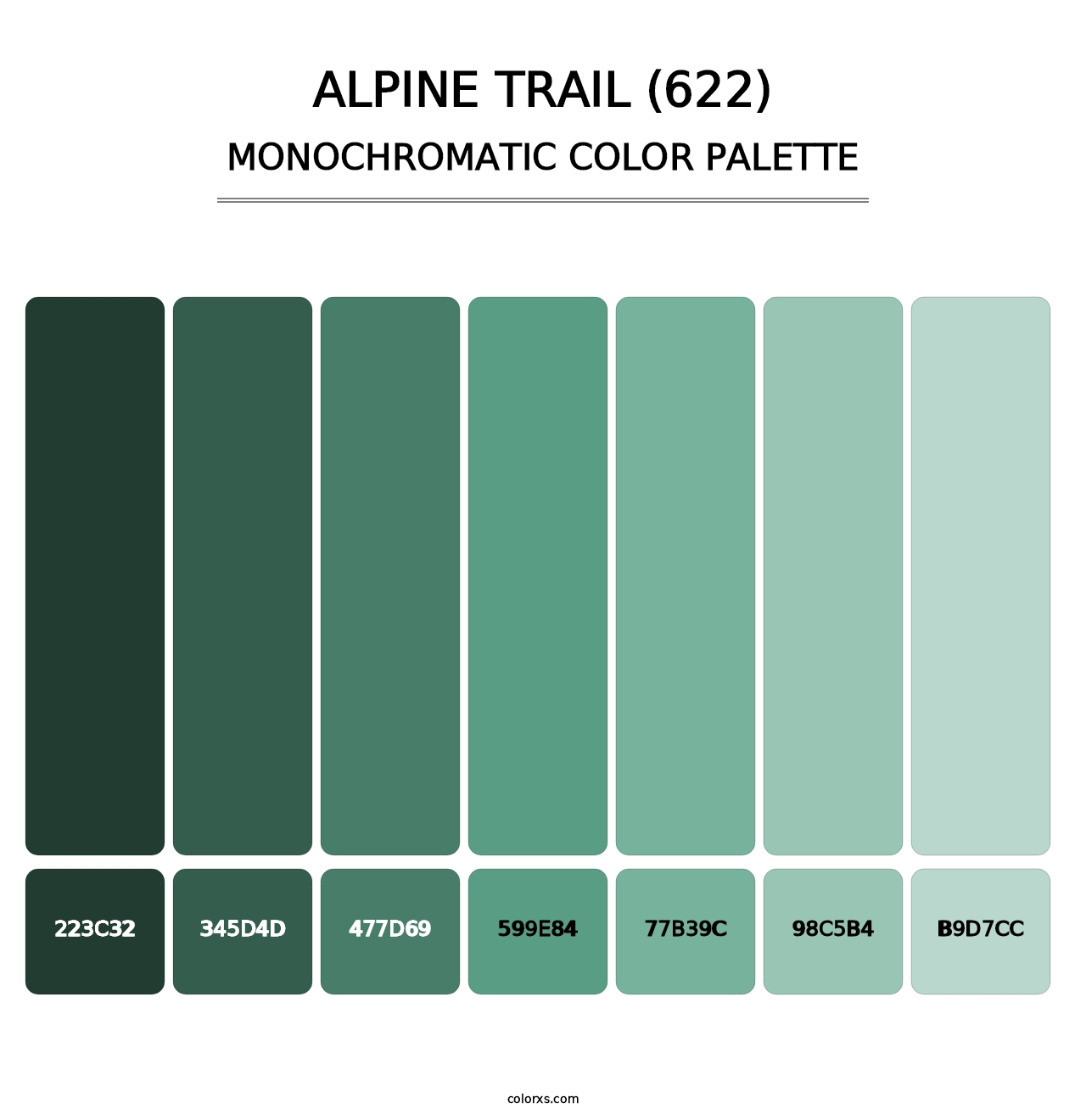 Alpine Trail (622) - Monochromatic Color Palette
