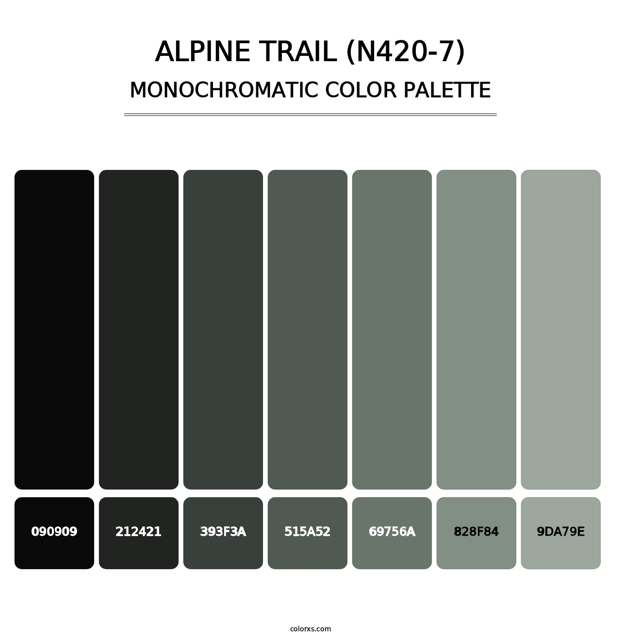 Alpine Trail (N420-7) - Monochromatic Color Palette