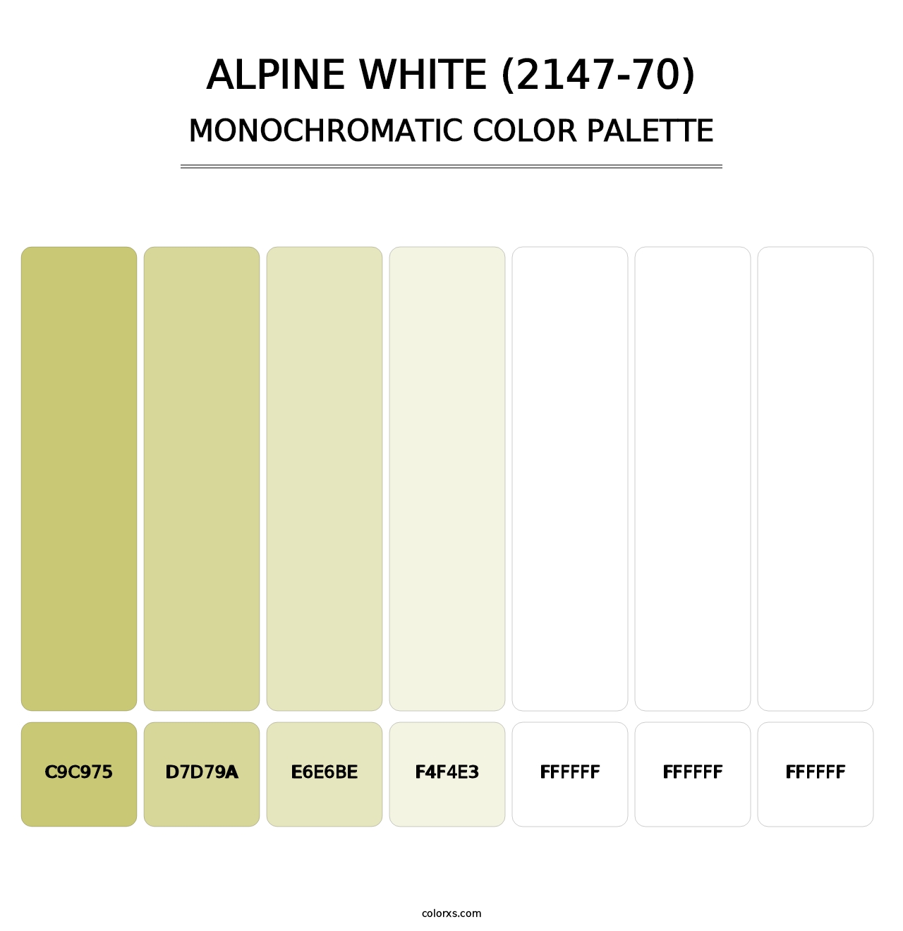 Alpine White (2147-70) - Monochromatic Color Palette
