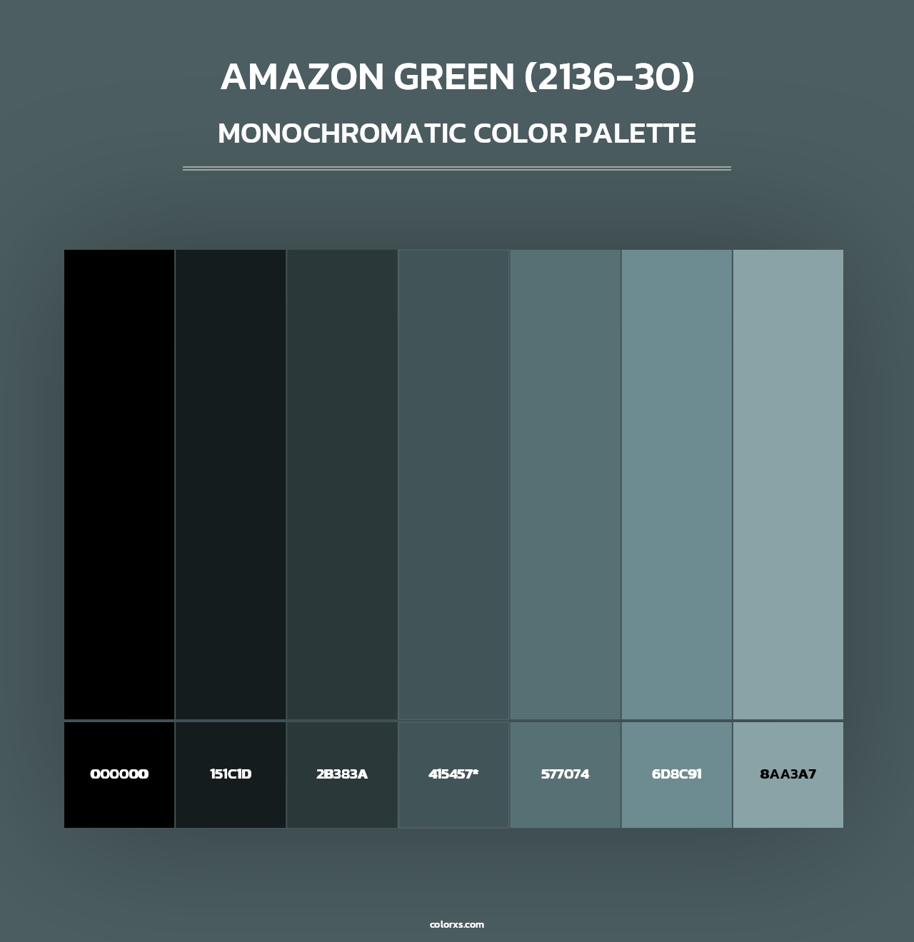 Amazon Green (2136-30) - Monochromatic Color Palette