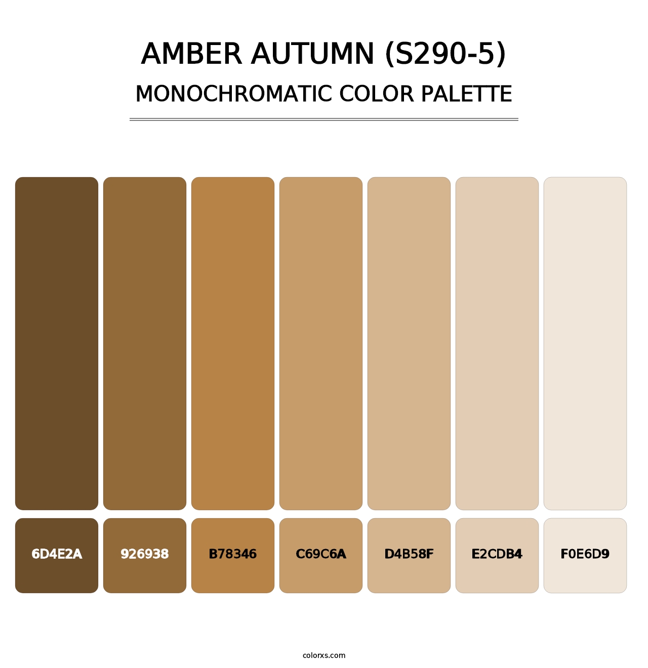 Amber Autumn (S290-5) - Monochromatic Color Palette