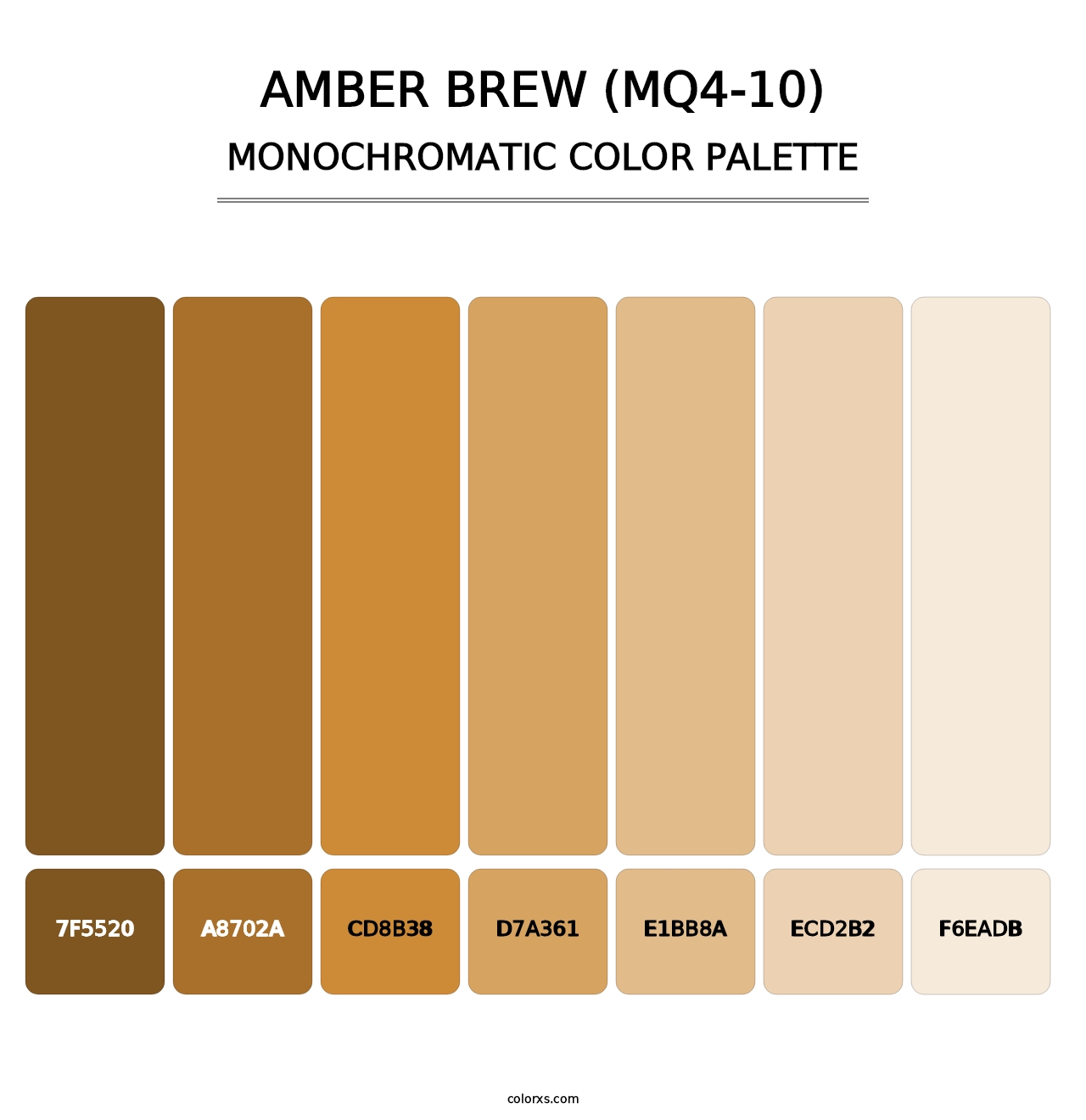 Amber Brew (MQ4-10) - Monochromatic Color Palette