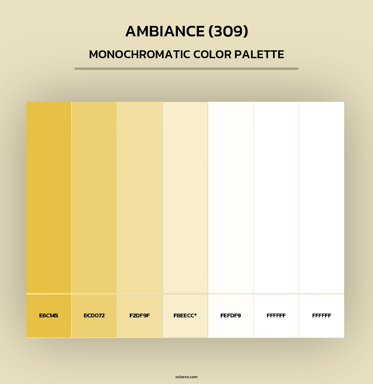Ambiance (309) - Monochromatic Color Palette