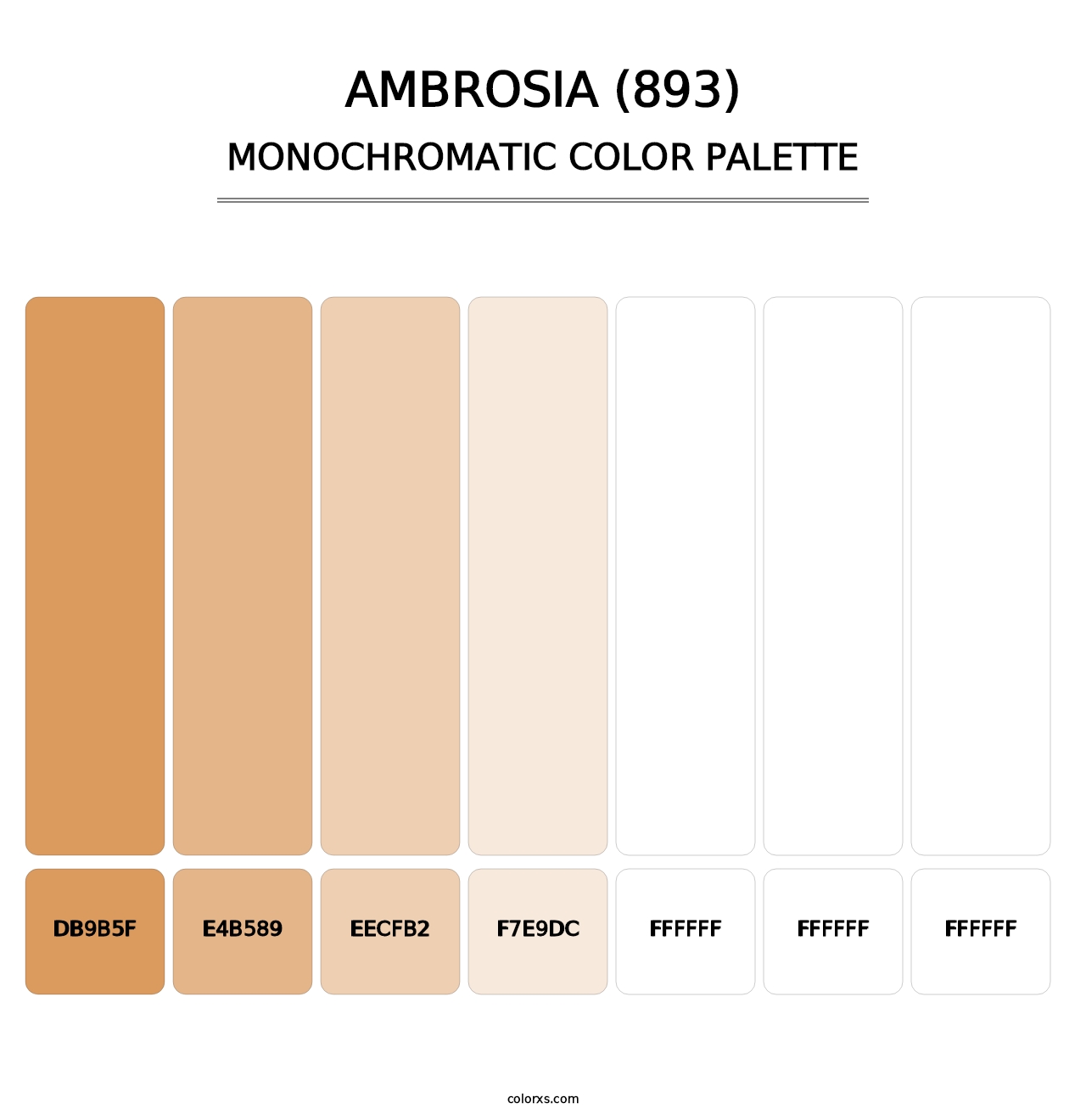 Ambrosia (893) - Monochromatic Color Palette