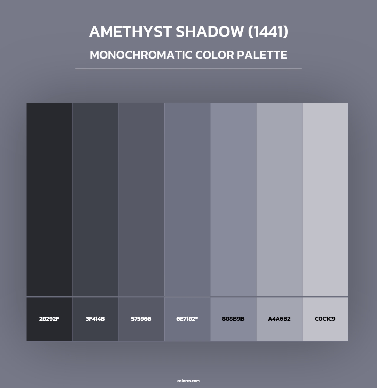 Amethyst Shadow (1441) - Monochromatic Color Palette