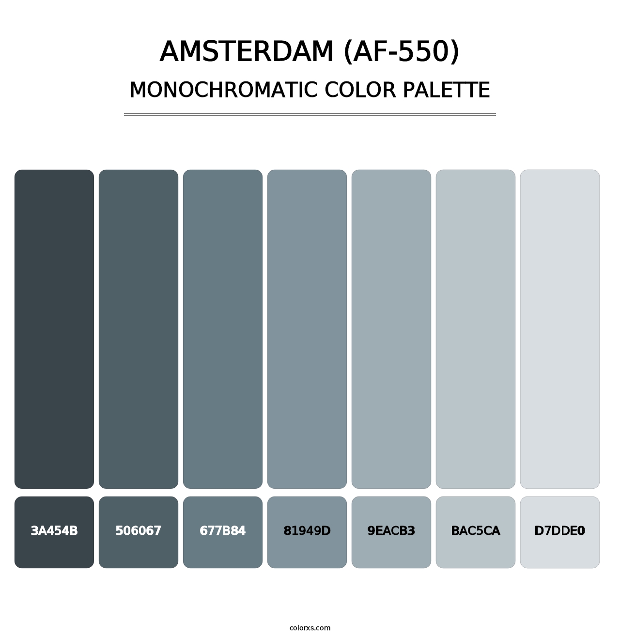 Amsterdam (AF-550) - Monochromatic Color Palette