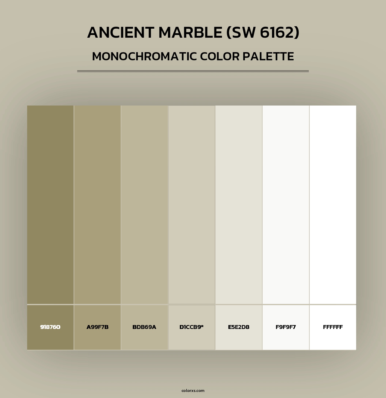 Ancient Marble (SW 6162) - Monochromatic Color Palette