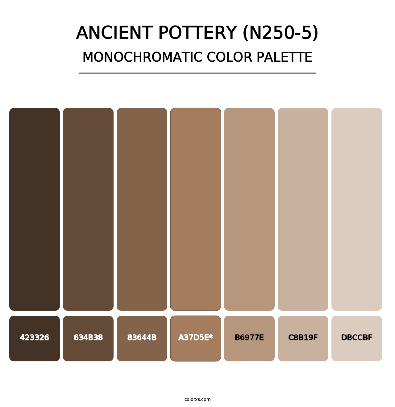 Ancient Pottery (N250-5) - Monochromatic Color Palette