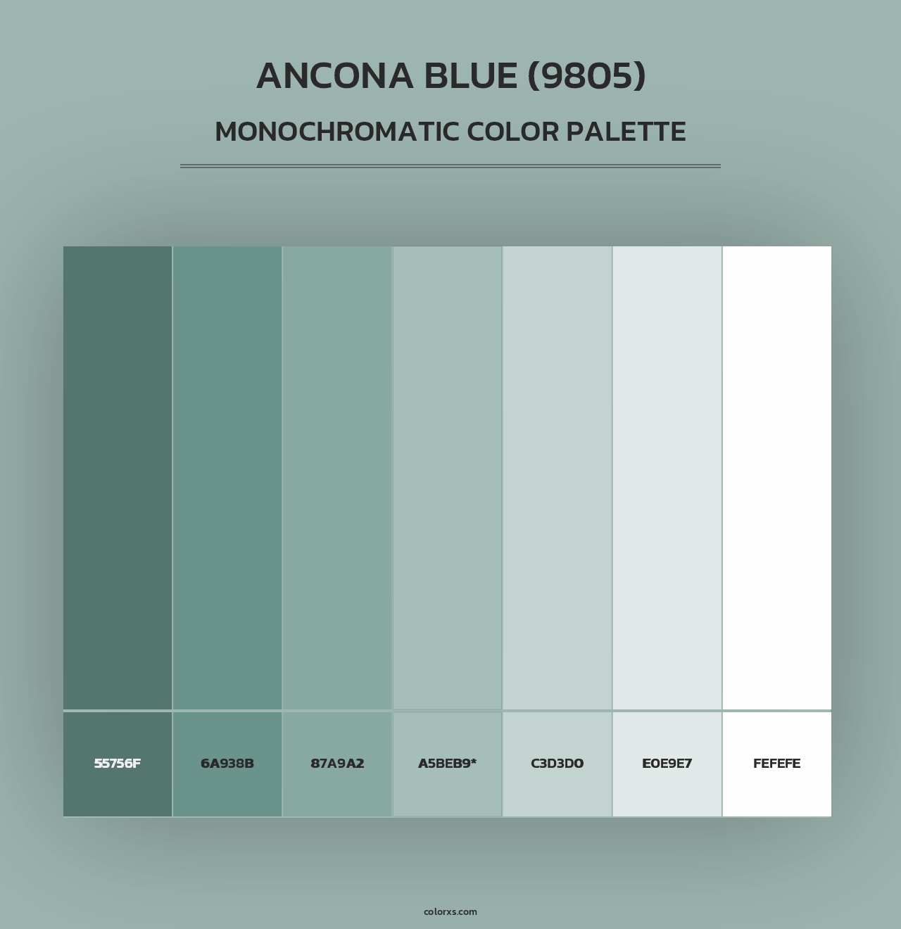 Ancona Blue (9805) - Monochromatic Color Palette