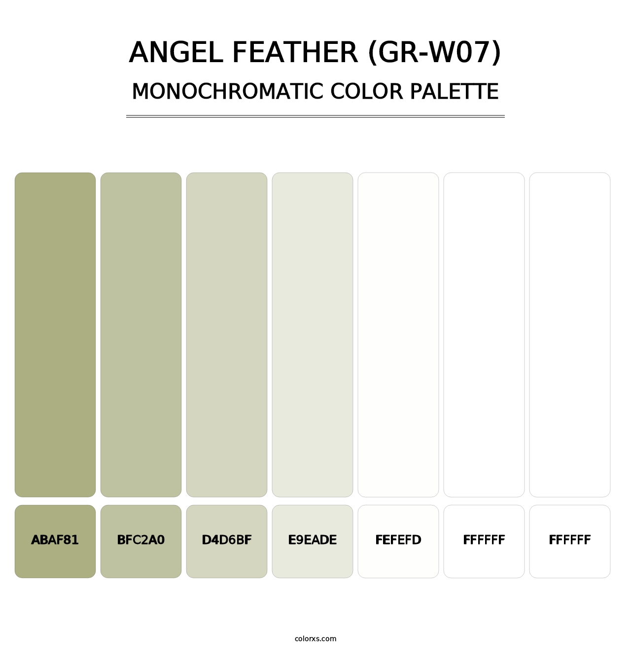 Angel Feather (GR-W07) - Monochromatic Color Palette