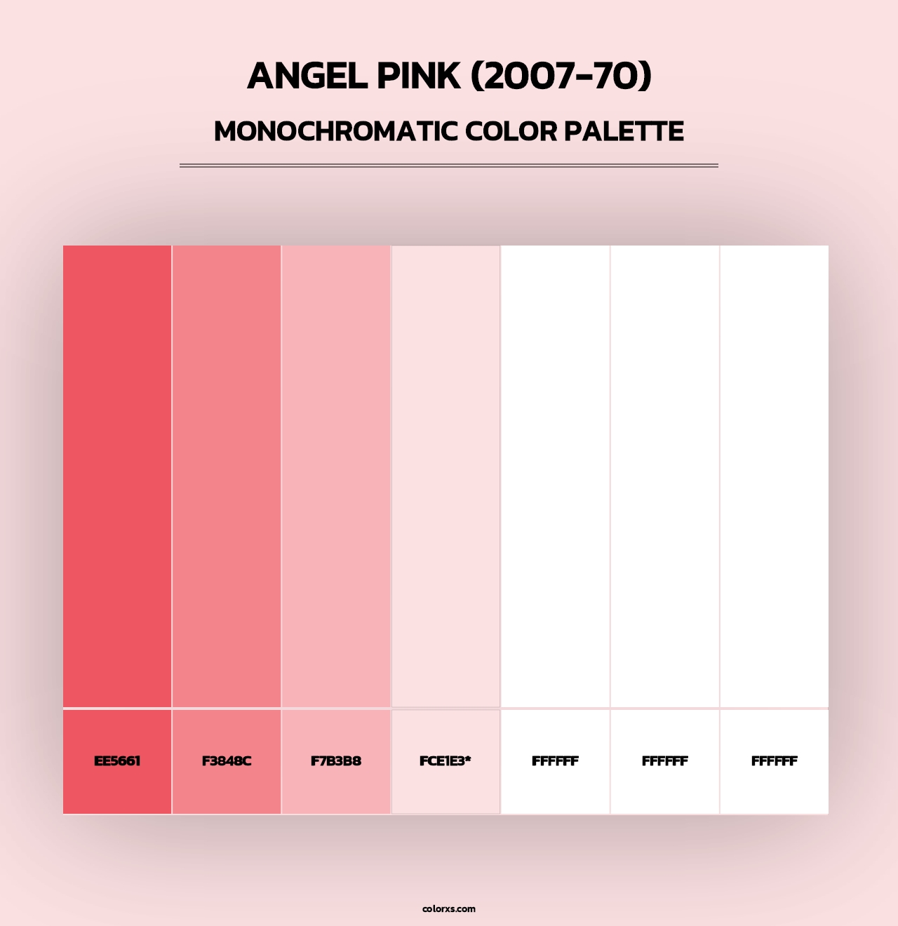 Angel Pink (2007-70) - Monochromatic Color Palette