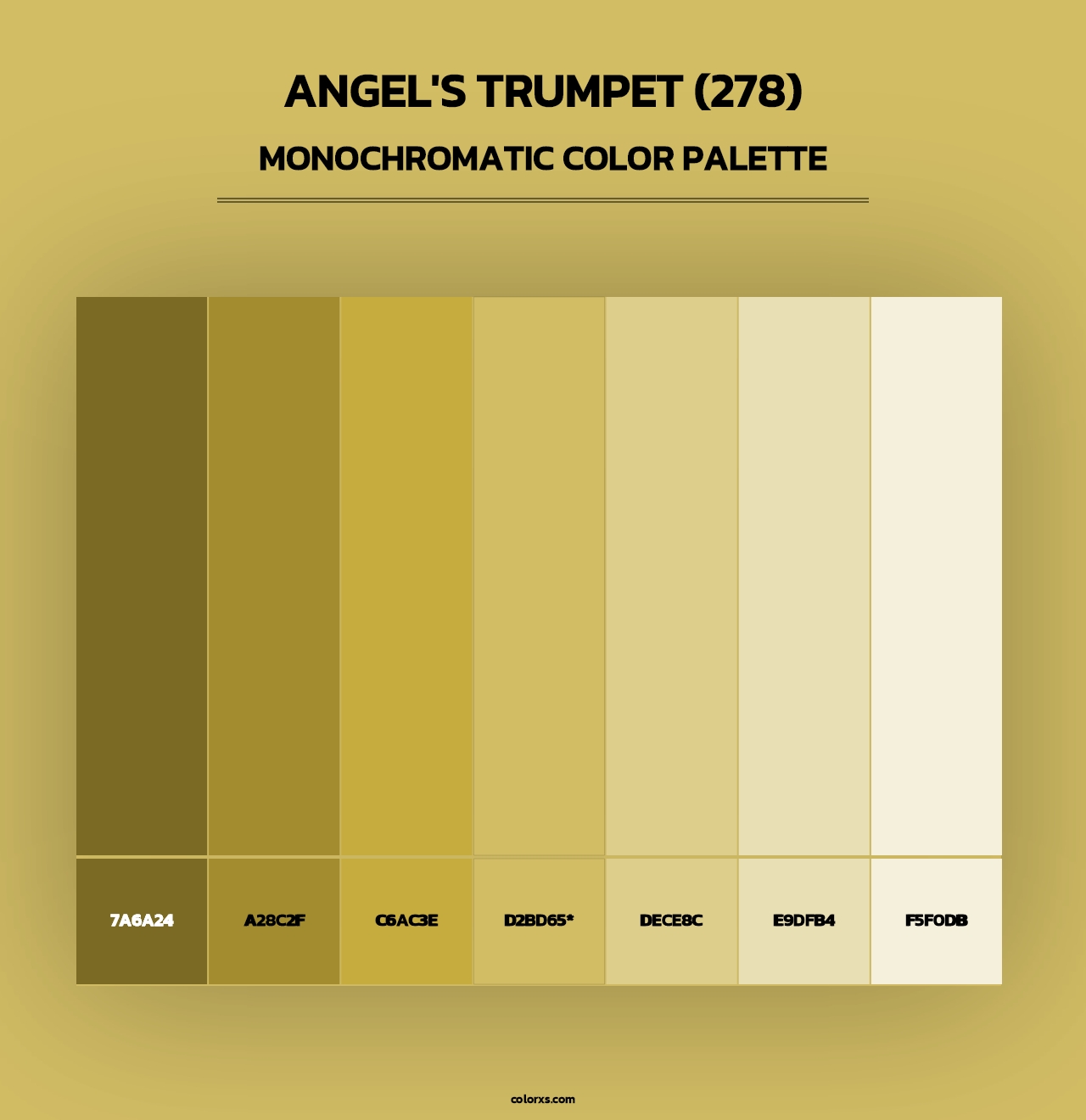Angel's Trumpet (278) - Monochromatic Color Palette