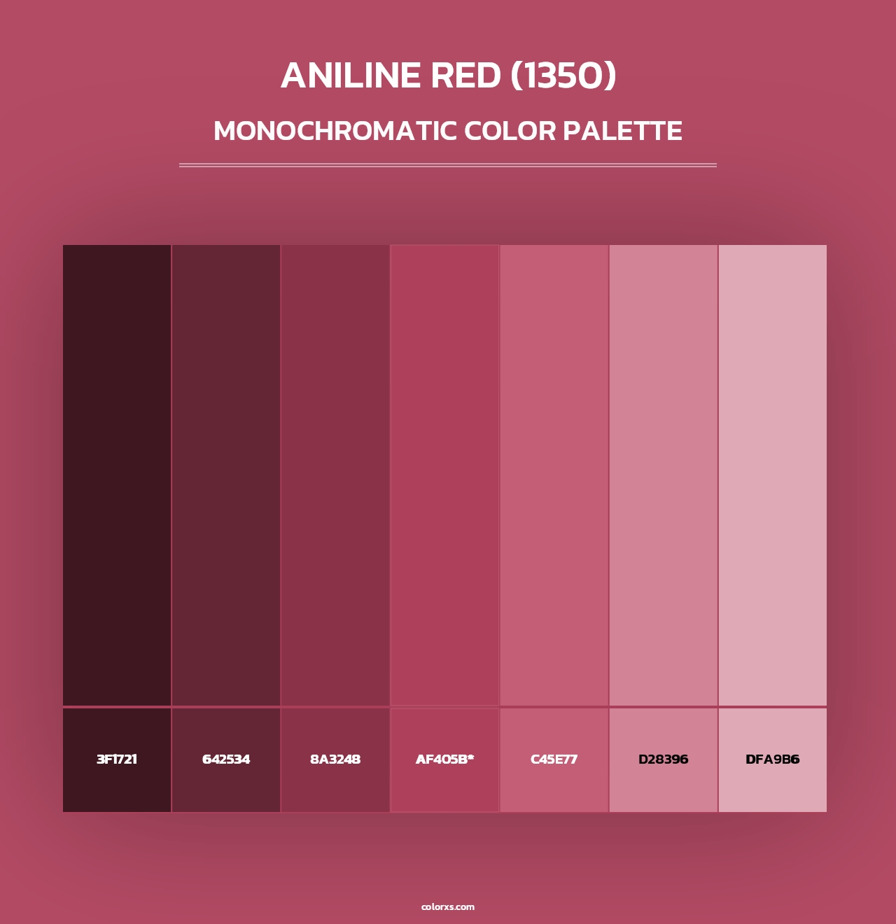 Aniline Red (1350) - Monochromatic Color Palette