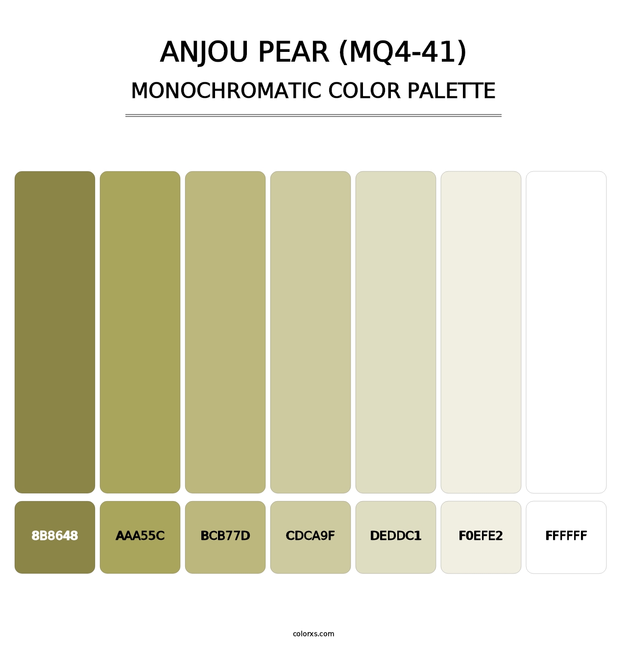 Anjou Pear (MQ4-41) - Monochromatic Color Palette