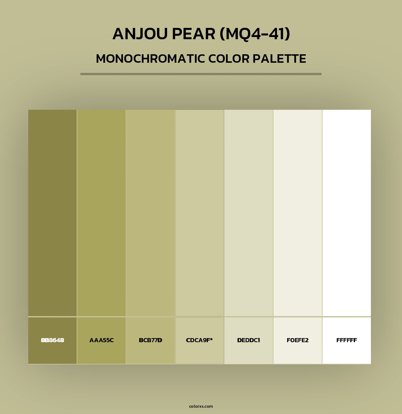 Anjou Pear (MQ4-41) - Monochromatic Color Palette