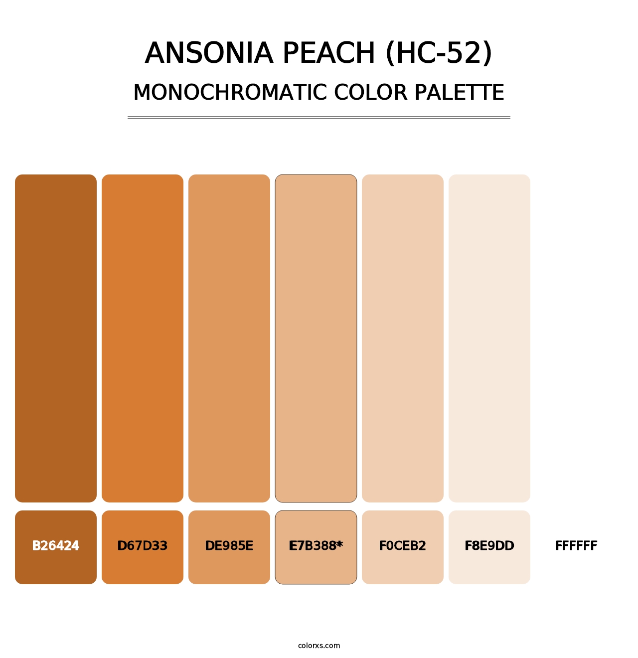Ansonia Peach (HC-52) - Monochromatic Color Palette