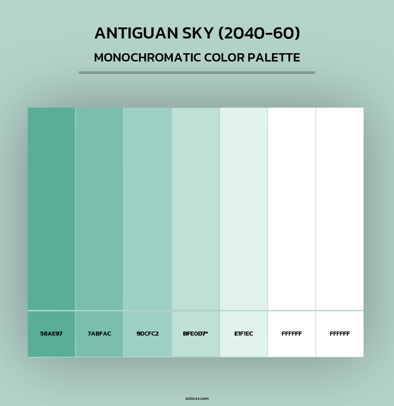 Antiguan Sky (2040-60) - Monochromatic Color Palette