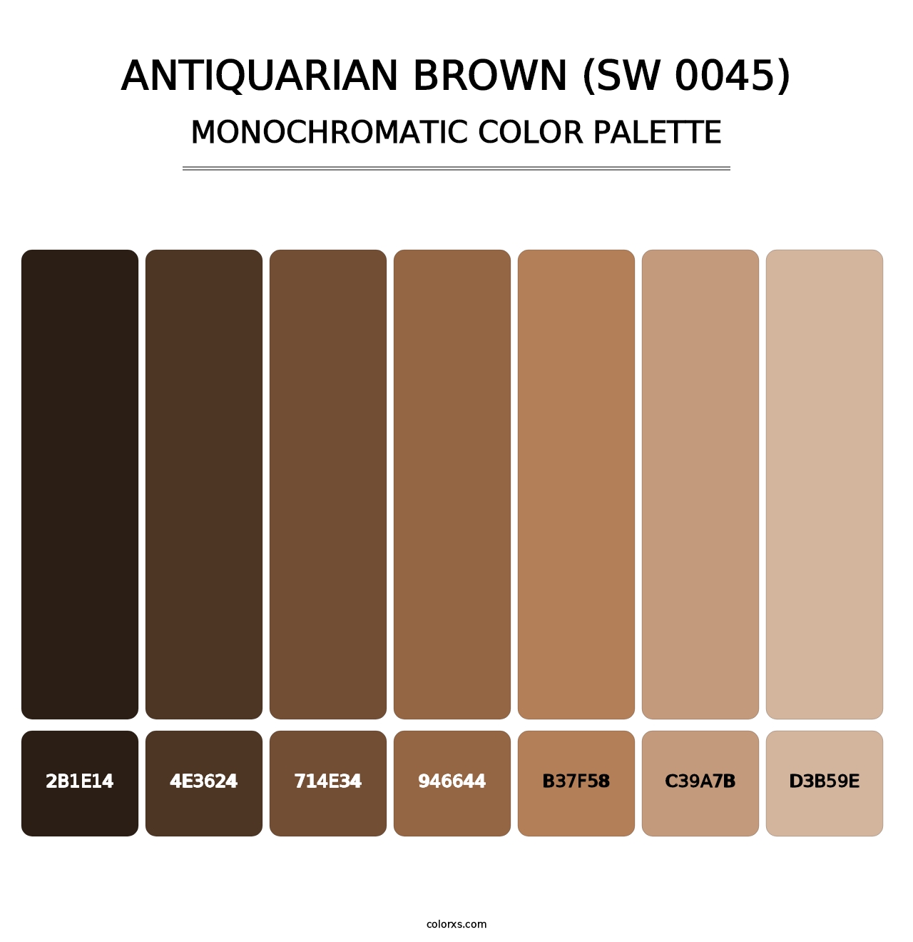 Antiquarian Brown (SW 0045) - Monochromatic Color Palette